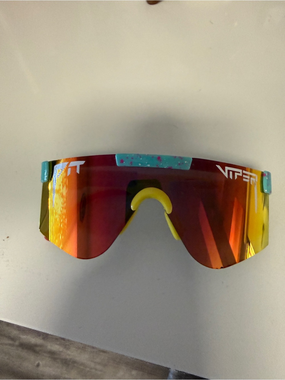 PIT VIPER Polarized The Playmate 2000 Rainbow Sunglasses Blue/Orange Mirror Ski